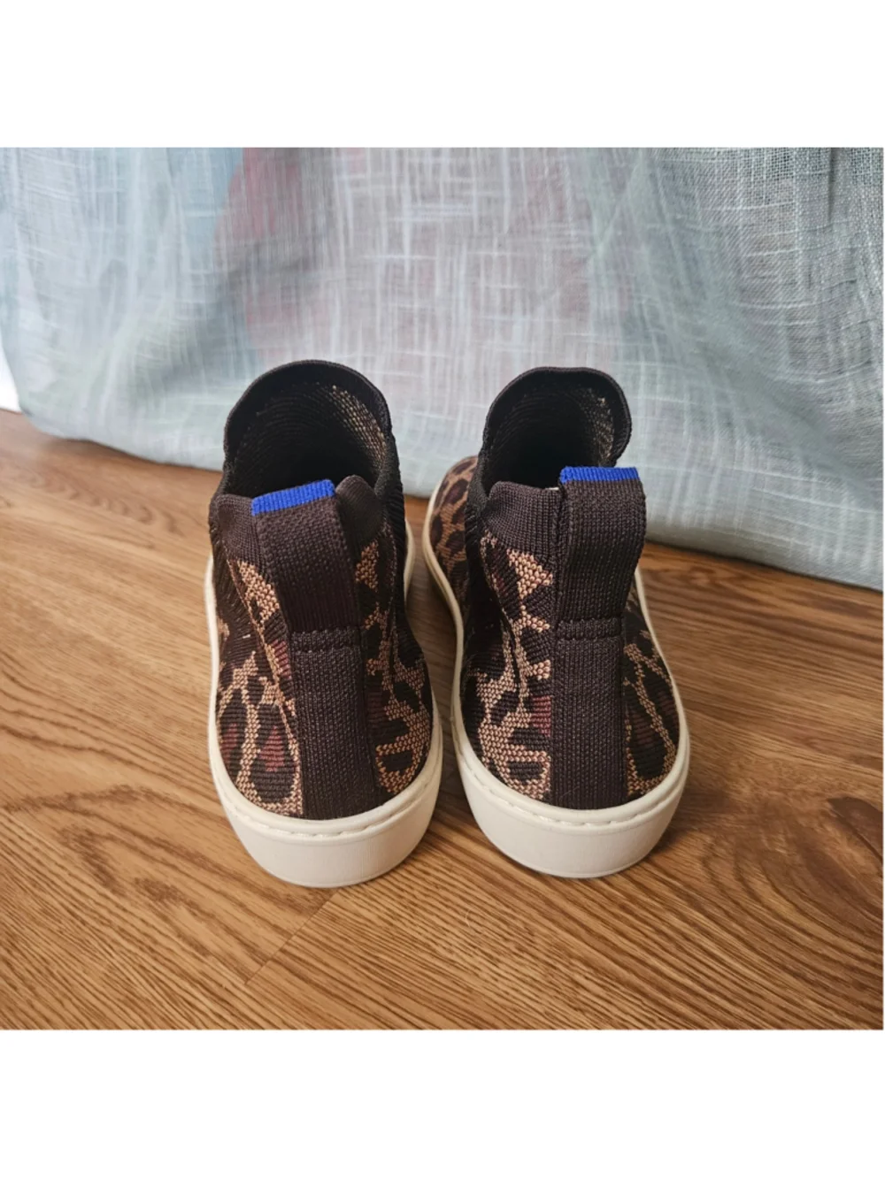 Rothy's Chelsea Ankle Boot Wild Cat Leopard Print Pull On Womens 9.5